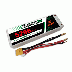 HD 5200mAh 70C 2S 7,4 V kemény tok LiPO akkumulátor