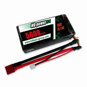 HD 5600mAh 100C 2S 7.6V Nehéz eset Shorty HV LiPO akkumulátor